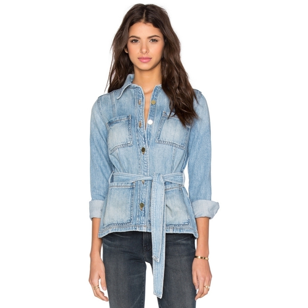 ❤️SOLD❤️FRAME // ltd ed belted 4 front pocket denim jacket